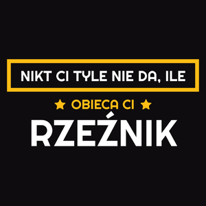 Nikt Ci Tyle Nie Da Ile Obieca Ci rzeźnik - Męska Bluza z kapturem Czarna