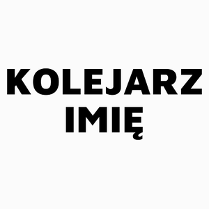 Napis Kolejarz - Poduszka Biała