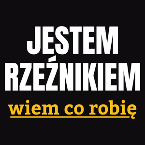 Jestem Rzeźnikiem Wiem Co Robię - Męska Bluza z kapturem Czarna