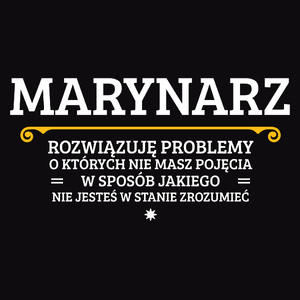 Marynarz - Rozwiązuje Problemy O Których Nie Masz Pojęcia - Męska Bluza z kapturem Czarna