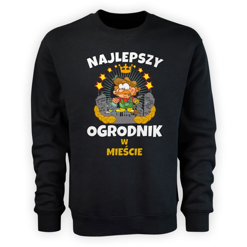 Najlepszy Ogrodnik W Mieście - Męska Bluza Czarna