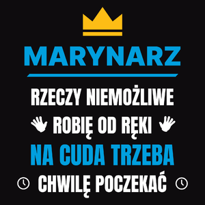 Marynarz Rzeczy Niemożliwe Robię Od Ręki - Męska Bluza z kapturem Czarna