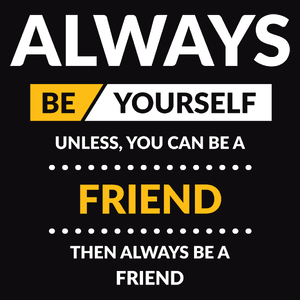 Always Be Friend - Męska Bluza z kapturem Czarna