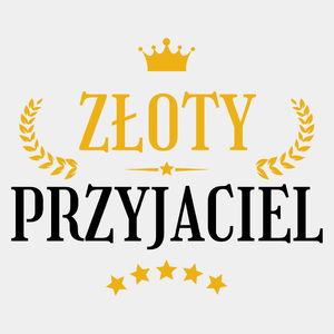 Złoty Przyjaciel - Męska Koszulka Biała