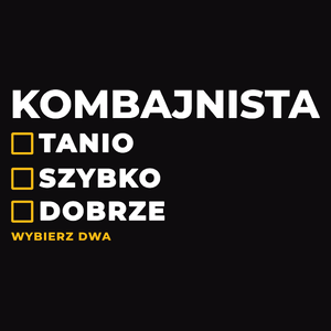 Szybko Tanio Dobrze Kombajnista - Męska Bluza z kapturem Czarna