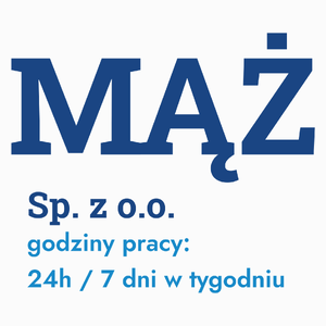 Mąż Sp. Z O.o. Godziny Pracy - Poduszka Biała