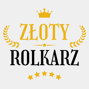 Złoty Rolkarz - Męska Koszulka Biała