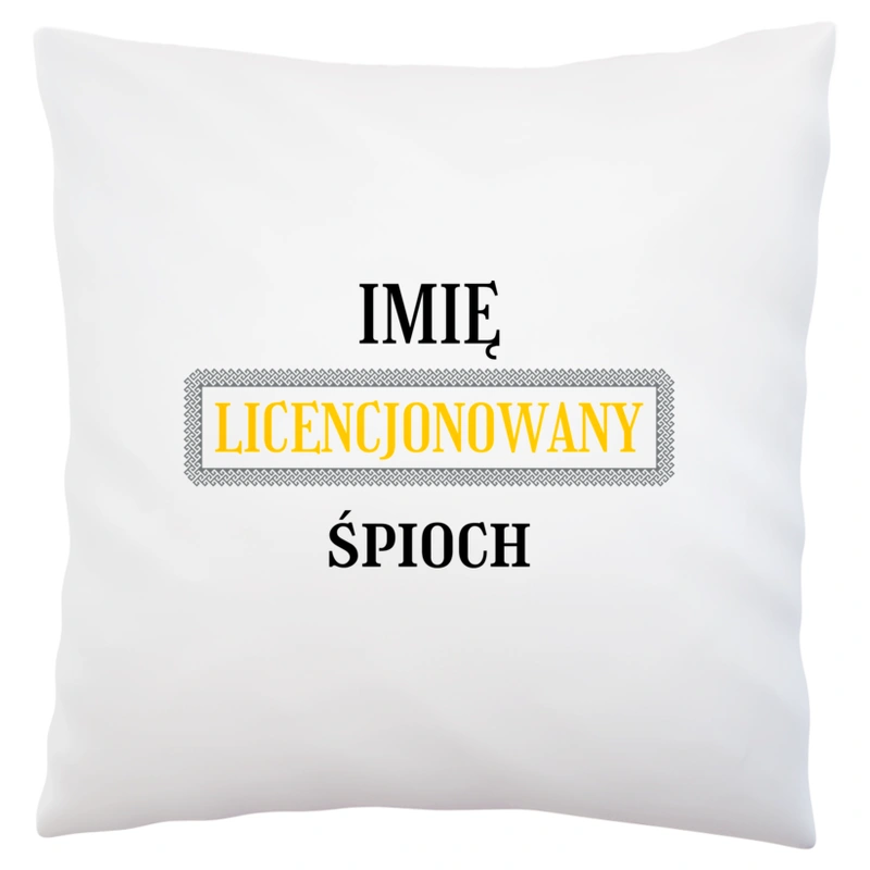 Licencjonowany Śpioch Licencja - Poduszka Biała