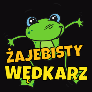 Żajebisty Wędkarz - Męska Bluza z kapturem Czarna