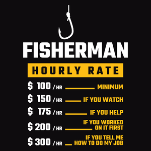 Hourly Rate Fisherman - Męska Bluza z kapturem Czarna