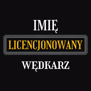 Licencjonowany Wędkarz Licencja - Męska Bluza z kapturem Czarna