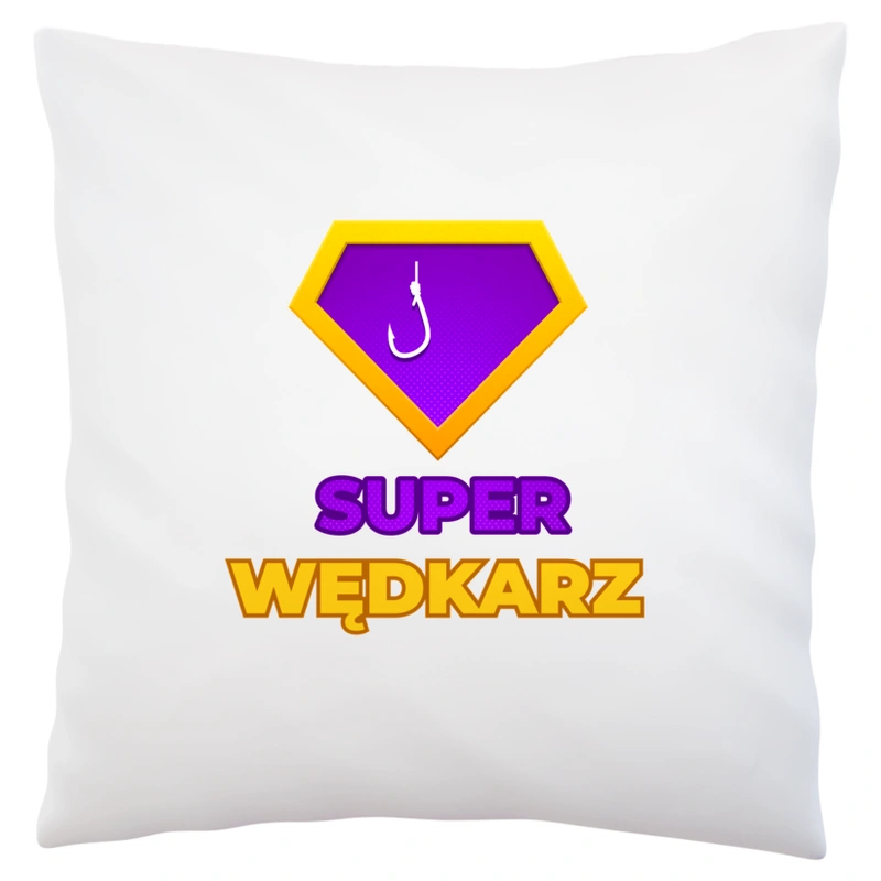 Super Wędkarz - Poduszka Biała