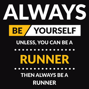 Always Be Runner - Męska Bluza z kapturem Czarna