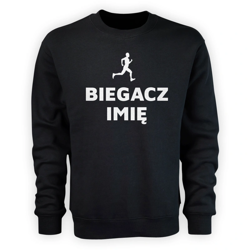 Napis Biegacz - Męska Bluza Czarna