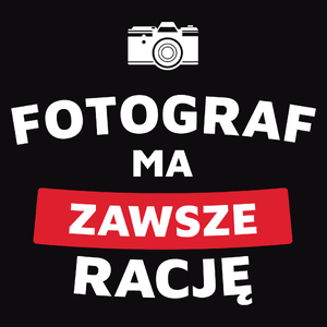 Fotograf Ma Zawsze Rację - Męska Bluza z kapturem Czarna