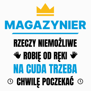 Magazynier Rzeczy Niemożliwe Robię Od Ręki - Poduszka Biała