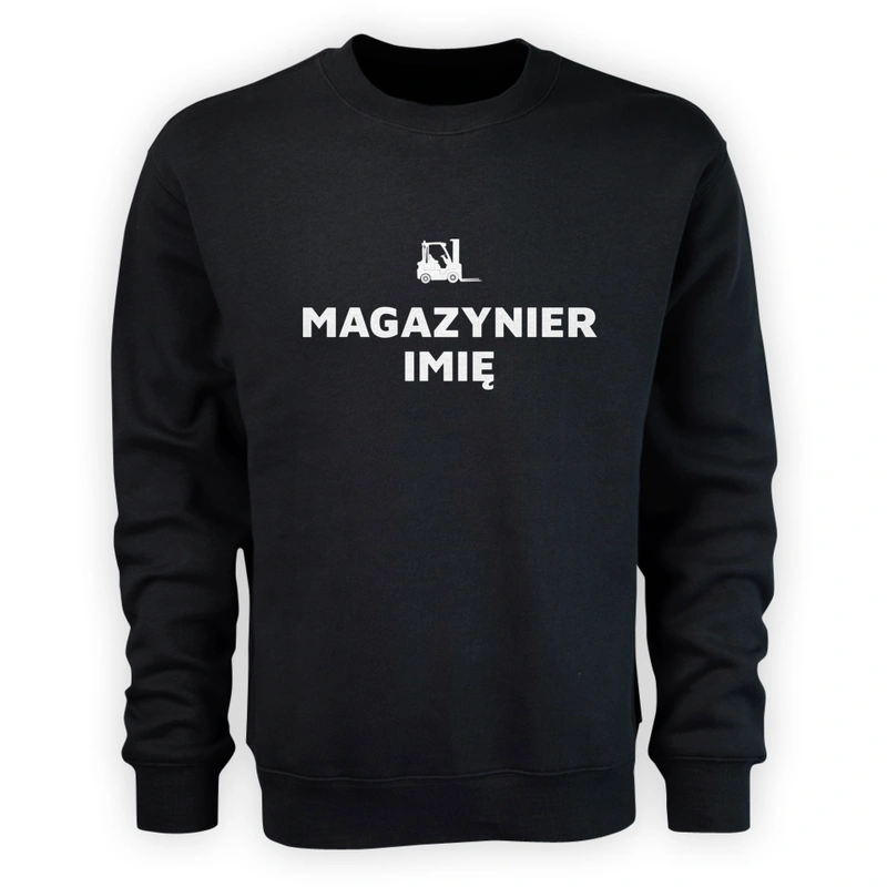 Napis Magazynier - Męska Bluza Czarna