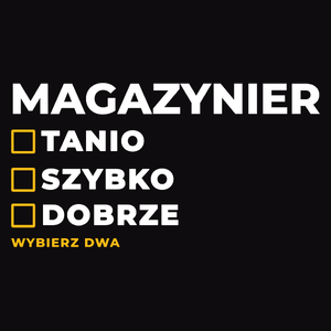 Szybko Tanio Dobrze Magazynier - Męska Bluza z kapturem Czarna