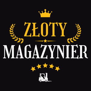 Złoty Magazynier - Męska Bluza z kapturem Czarna