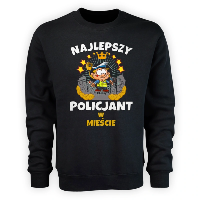 Najlepszy Policjant W Mieście - Męska Bluza Czarna