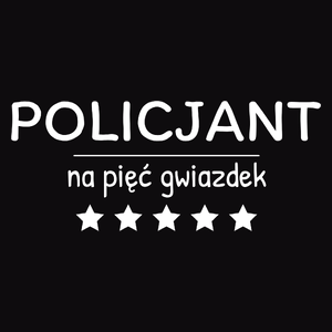 Policjant Na 5 Gwiazdek - Męska Bluza z kapturem Czarna