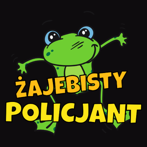 Żajebisty Policjant - Męska Bluza z kapturem Czarna