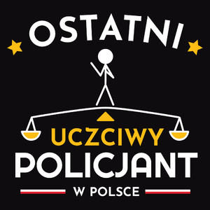 Ostatni uczciwy policjant w polsce - Męska Bluza z kapturem Czarna