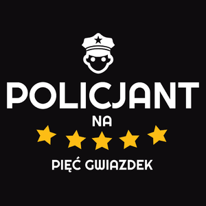 Policjant Na 5 Gwiazdek - Męska Bluza Czarna