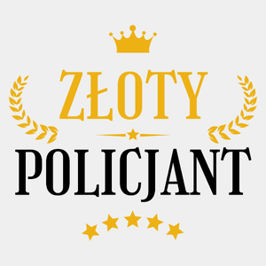 Złoty Policjant - Męska Koszulka Biała