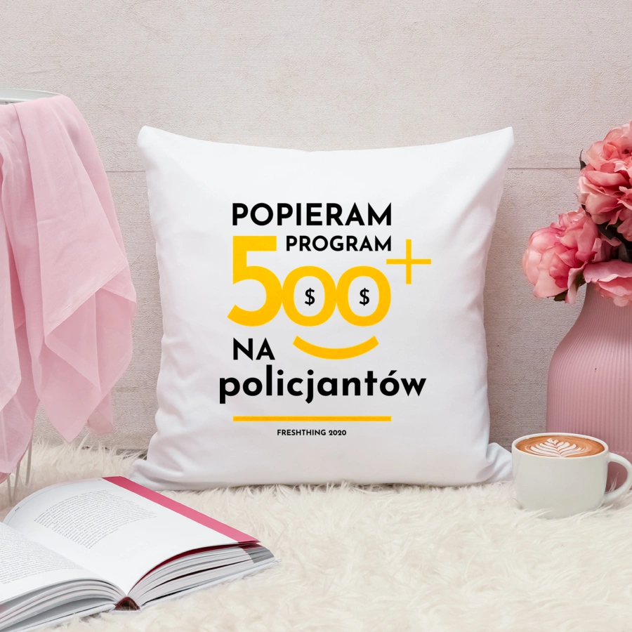 Program 500 Plus Na Policjantów - Poduszka Biała