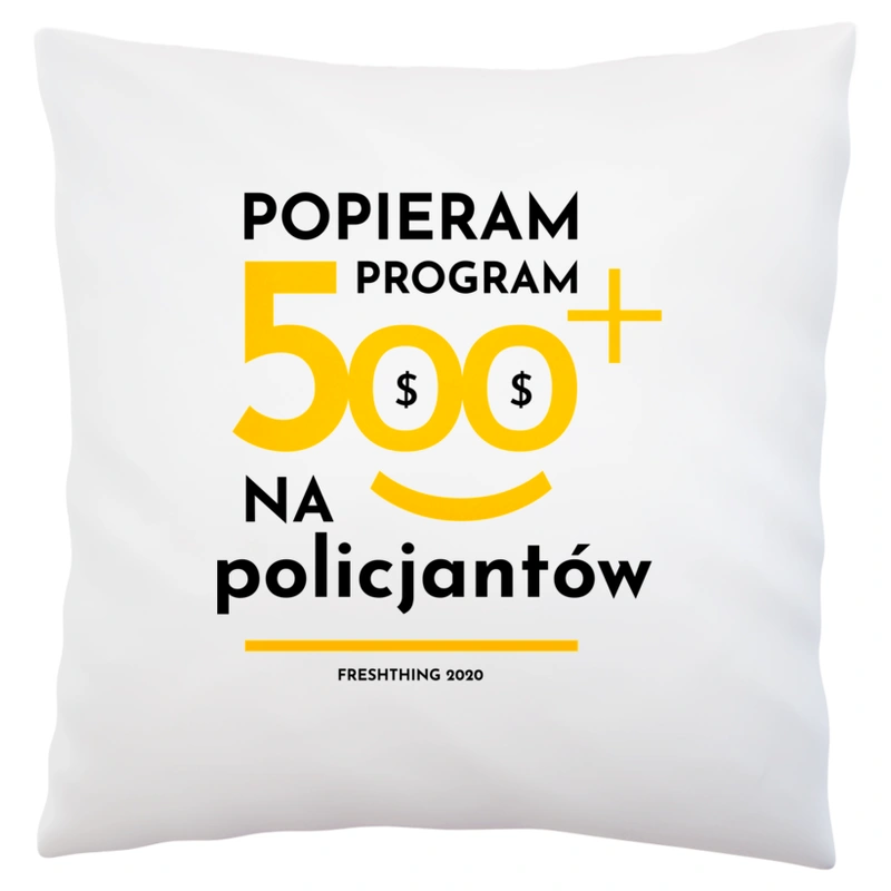 Program 500 Plus Na Policjantów - Poduszka Biała