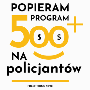 Program 500 Plus Na Policjantów - Poduszka Biała