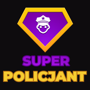 Super Policjant - Męska Bluza z kapturem Czarna