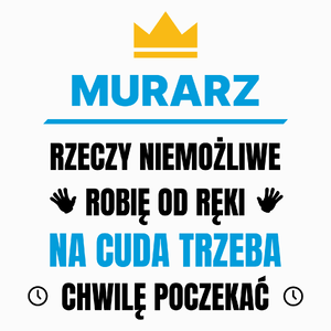 Murarz Rzeczy Niemożliwe Robię Od Ręki - Poduszka Biała