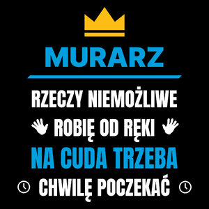 Murarz Rzeczy Niemożliwe Robię Od Ręki - Torba Na Zakupy Czarna