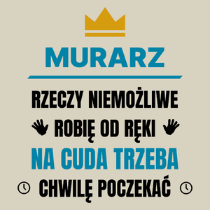 Murarz Rzeczy Niemożliwe Robię Od Ręki - Torba Na Zakupy Natural