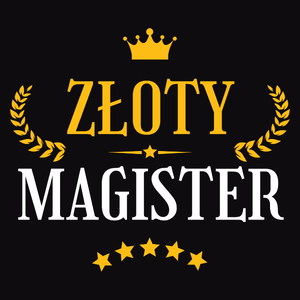 Złoty Magister - Męska Koszulka Czarna