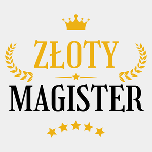 Złoty Magister - Męska Koszulka Biała