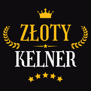 Złoty Kelner - Męska Koszulka Czarna