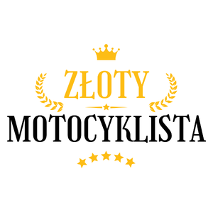 Złoty Motocyklista - Kubek Biały