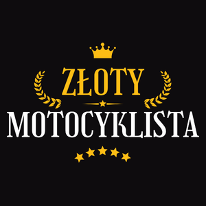 Złoty Motocyklista - Męska Bluza z kapturem Czarna