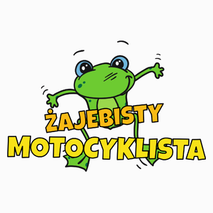 Żajebisty Motocyklista - Poduszka Biała