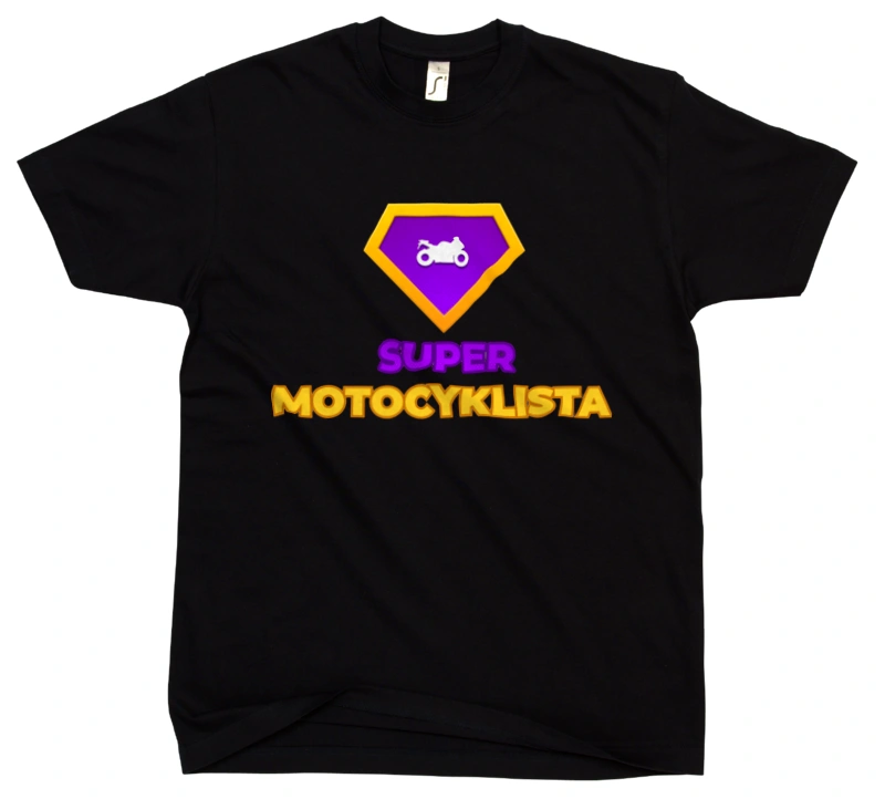 Super Motocyklista - Męska Koszulka Czarna