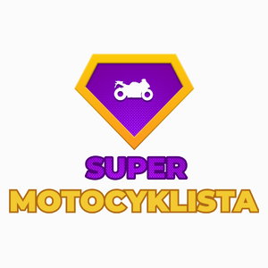 Super Motocyklista - Poduszka Biała