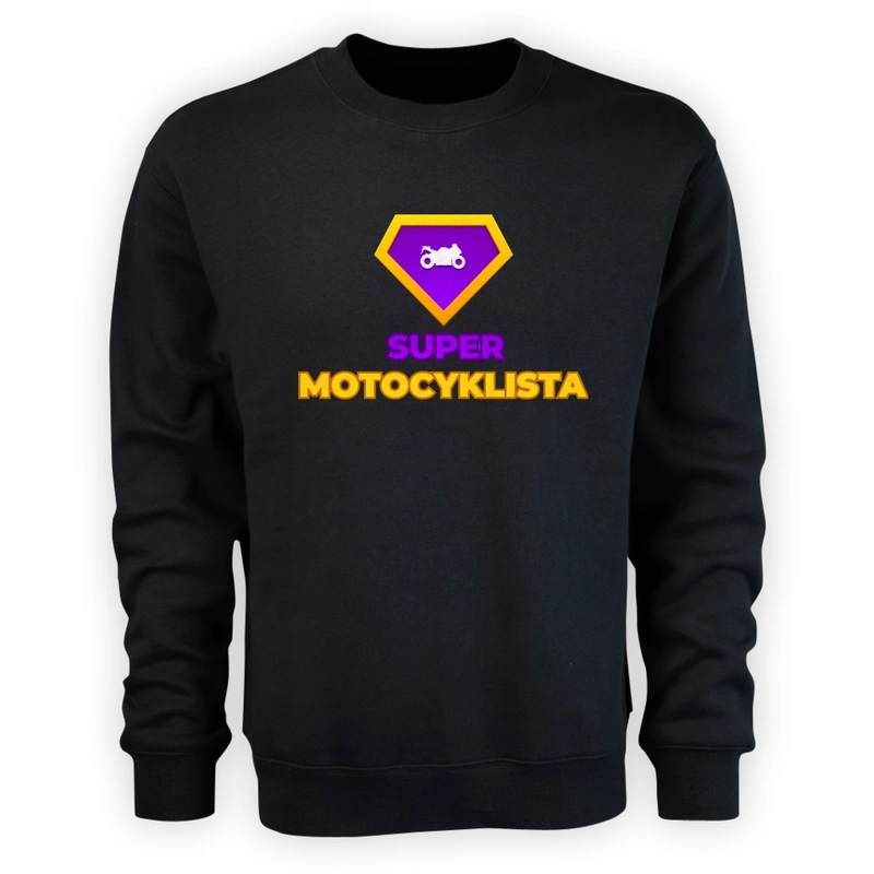 Super Motocyklista - Męska Bluza Czarna