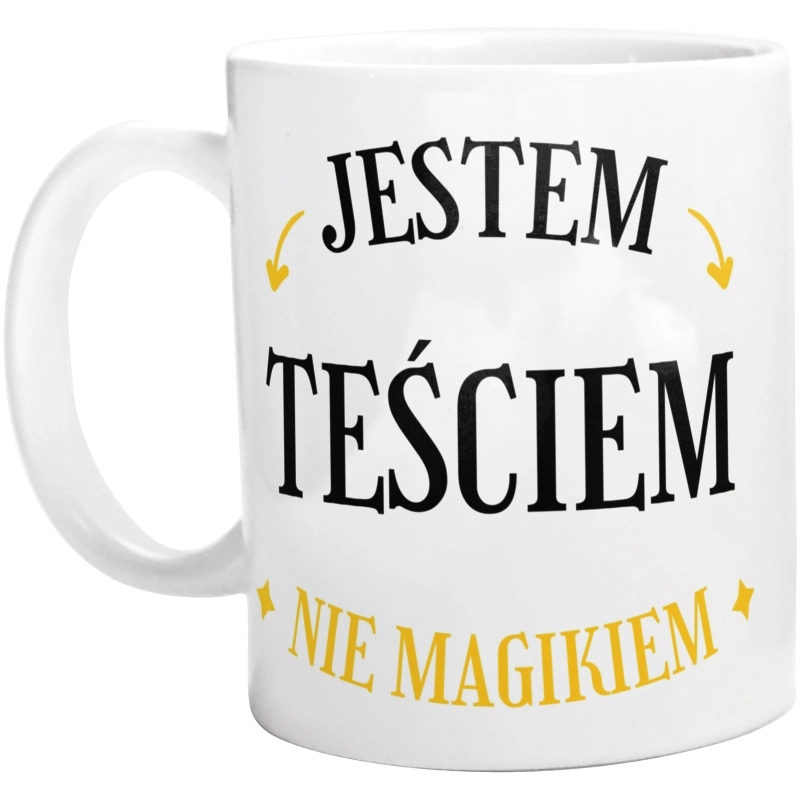 Jestem Teściem Nie Magikiem - Kubek Biały