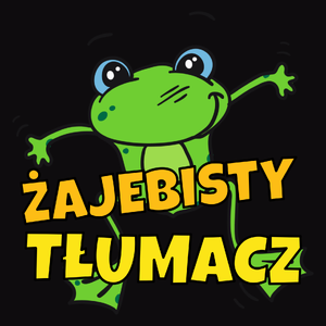 Żajebisty tłumacz - Męska Bluza z kapturem Czarna