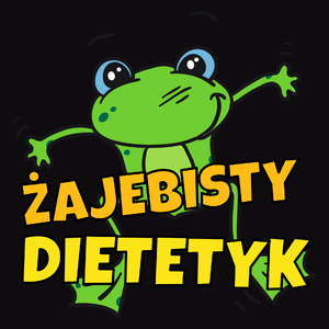 Żajebisty dietetyk - Męska Bluza z kapturem Czarna