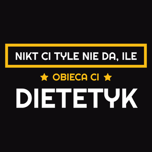 Nikt Ci Tyle Nie Da Ile Obieca Ci dietetyk - Męska Bluza z kapturem Czarna