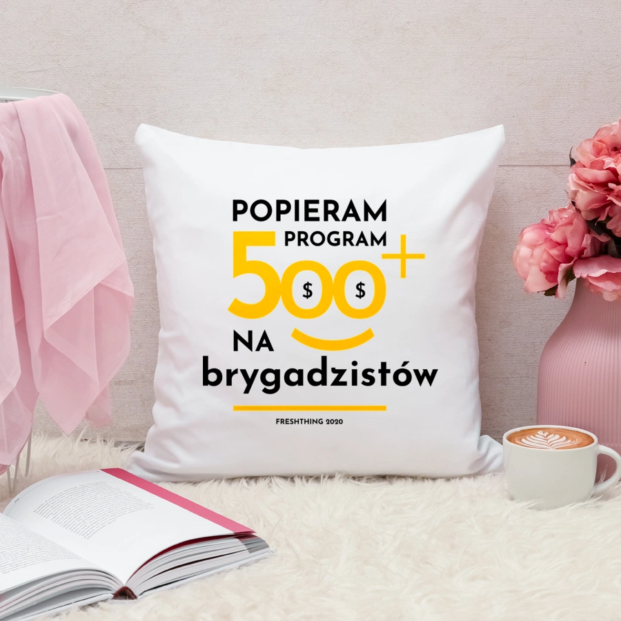 Program 500 Plus Na Brygadzistów - Poduszka Biała